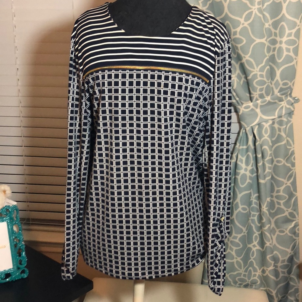 🔹Anne Klein Navy Blouse 🔹